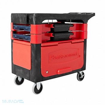 RUBBERMAID COMMERCIAL PRODUCTS Mobile Cab Bench Plastic 38 W 19-1/4 D, 4UR43