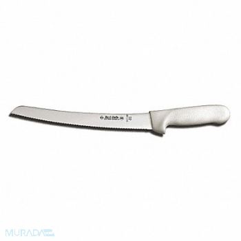 DEXTER RUSSELL Bread Slicer 10In Curved Scalloped White, 4VEC3