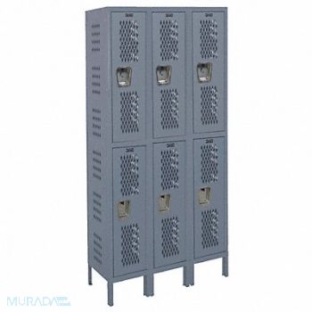 HALLOWELL Lckr 2x3Lckr Drk Gry 78 x36 x15 Assm, 4VEL2