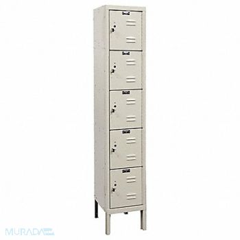 HALLOWELL G3796 Box Lockr Lvred 1 Wide 5 Tier Tan, 4VEW5