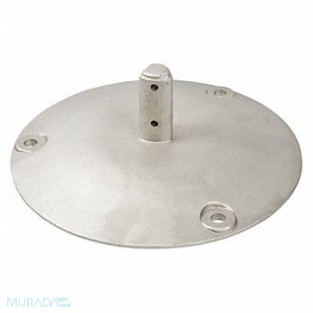 BRADY Sign Post Base Silver Aluminum, 4VL34