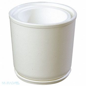 CARLISLE Food Crock 2 Qt Cap White Incl. Coaster, 4VMR1