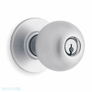 SCHLAGE Orb Knob Entrance Lock Satin Chrome C123, 36Z017