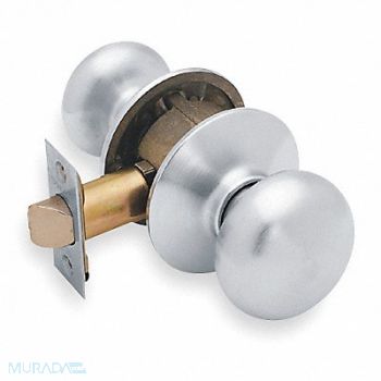 SCHLAGE Plymouth Knob Passage Lock Satin Chrome, 36Y999