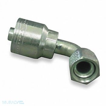 EATON AEROQUIP Crimp Fitting 90 Deg 1/2 ID 3/4 FJIC, 4VUC4