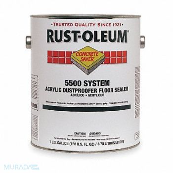 CONCRETE SAVER Concrete Floor Sealer Clear 1 gal Can, 4VYH1