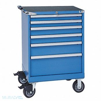 LISTA Mod Drwr Cab 43-1/4 H 6 Drwr Bright Blue, 4VZT2