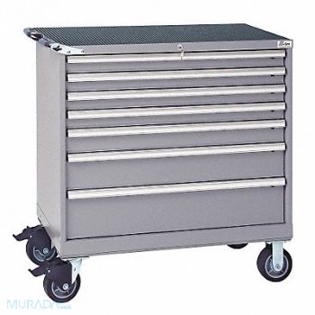 LISTA Mod Drwr Cab 41-1/2 H 6 Drwr Light Gray, 4VZU2