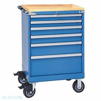 LISTA Mod Drwr Cab 43-1/4 H 6 Drwr Bright Blue, 4VZU3