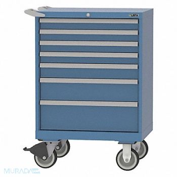 LISTA Mod Drwr Cab 41-1/2 H 7 Drwr Bright Blue, 4VZU7