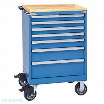 LISTA Mod Drwr Cab 43-1/4 H 7 Drwr Bright Blue, 4VZV4