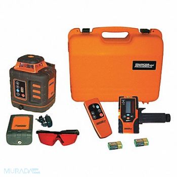 JOHNSON Rotary Laser Level Int/Ext Red 2000 ft., 4WMC2