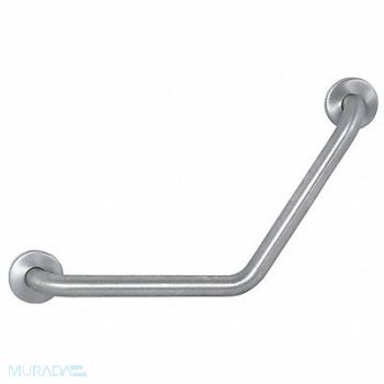 GRAINGER APPROVED Boomerang Grab Bar SS Textured 24 in L, 4WMG7