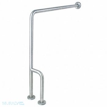 GRAINGER APPROVED Grab Bar Floor-to-Wall Textured 30 in L, 4WMG9