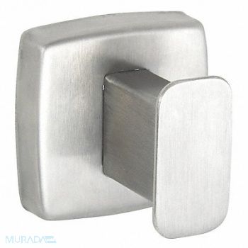 GRAINGER APPROVED Bathroom Hook SS Satin 2 in W, 4WMK8