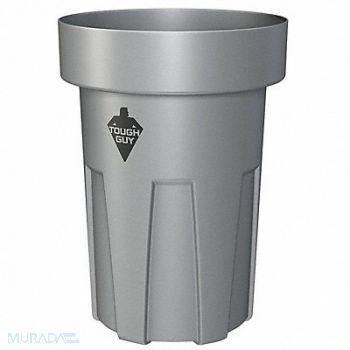 TOUGH GUY Trash Can 55 gal Gray, 4WNZ2