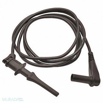 GRAINGER APPROVED Hook Clip Test Leads Length 40 In Black, 4WRD2