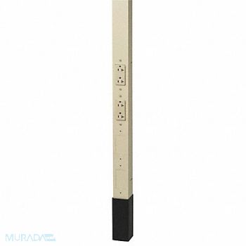 HUBBELL WIRING DEVICE-KELLEMS Service Pole Ivory 15 ft 2 L 2.13 W, 4WX81