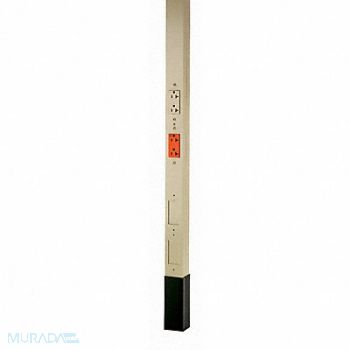 HUBBELL WIRING DEVICE-KELLEMS Service Pole Ivory 10 ft 2 L 2.13 W, 4WX78