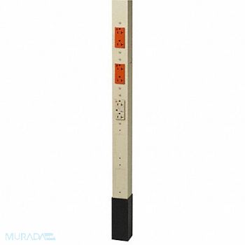 HUBBELL WIRING DEVICE-KELLEMS Service Pole Ivory 10 ft 2 L 2.13 W, 4WX79