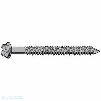 GRAINGER APPROVED ConcSrw HexWshSlot SS 1/4 D 4 L PK100, 4XFY7