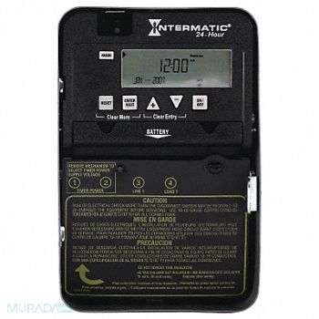 INTERMATIC Electronic Timer 24 hr SPST, 4XGV9