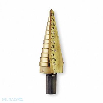 IRWIN Step Cone Drill 3/16in to 7/8in HSS, 4XK69