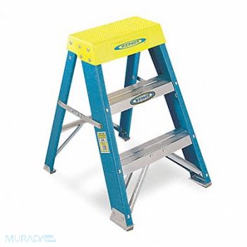 WERNER Step Stool 24 In H 250 lb Fiberglass, 4XN69