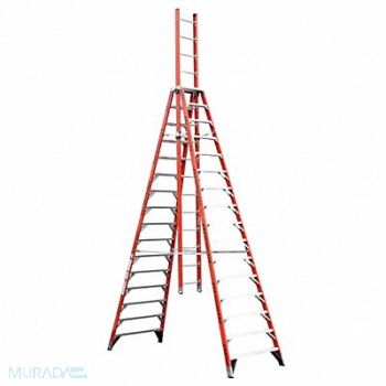 WERNER Trestle Extension Ladder Fbrgls IA 16 ft, 4XP09