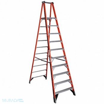 WERNER Platform Stepladder 10 ft FGL 300 lb., 4XP29