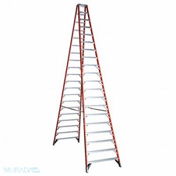 WERNER Twin Stepladder Fiberglass IA 20ft T7400, 4XP55