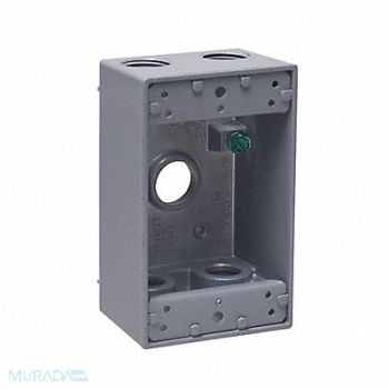 BELL Weatherproof Box 1/2 in Hub Aluminum, 4YF70