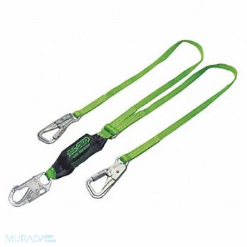HONEYWELL MILLER Shock-Absorbing Lanyard Green, 4YF78