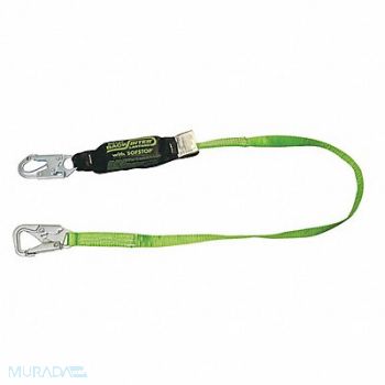 HONEYWELL MILLER Shock-Absorbing Lanyard Green, 4YF79