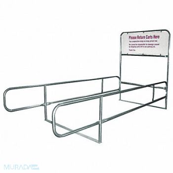 GRAINGER APPROVED Cart Corral Double Wide 168 x 68, 4YFD6