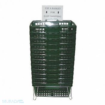 GRAINGER APPROVED G1931 Hand Basket Green 8 5/8 in PK12, 4YFF2