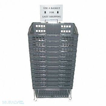 GRAINGER APPROVED G1931 Hand Basket Gray 8 5/8 in PK12, 4YFF5