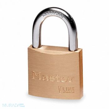 MASTER LOCK Keyed Padlock 1 in Rectangle Gold, 4YH25