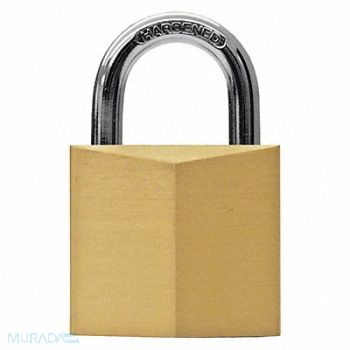 MASTER LOCK Keyed Padlock 9/16 in Rectangle Gold, 4YH22
