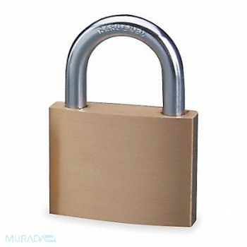 MASTER LOCK Keyed Padlock 1 in Rectangle Gold, 4YH26