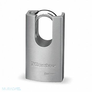 MASTER LOCK Keyed Padlock 29/32 in Rectangle Silver, 4YH34