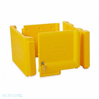 RUBBERMAID COMMERCIAL PRODUCTS Locking Compartment 20 in L Yellow, 4YJ55