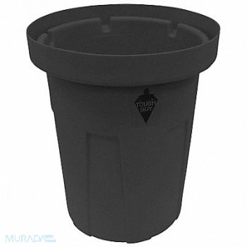 TOUGH GUY Trash Can 55 gal Black, 4YKK2