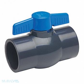 GRAINGER APPROVED PVC Ball Valve Inline Socket 2, 4YLG8