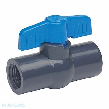 GRAINGER APPROVED PVC Ball Valve Inline FNPT 1/2, 4YLG9
