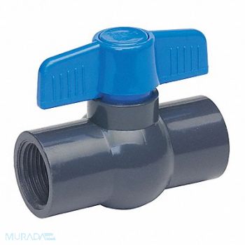GRAINGER APPROVED PVC Ball Valve Inline FNPT 1-1/4, 4YLH3