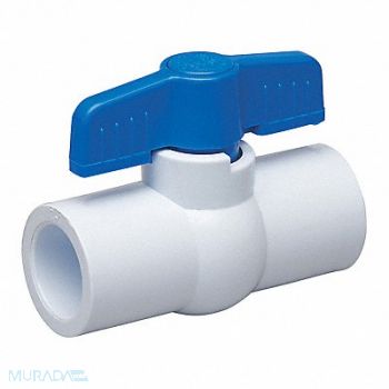 GRAINGER APPROVED PVC Ball Valve Inline Socket 1/2, 4YLH6