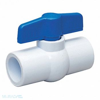 GRAINGER APPROVED PVC Ball Valve Inline Socket 3/4, 4YLH7