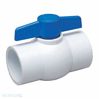 GRAINGER APPROVED PVC Ball Valve Inline Socket 2, 4YLJ2