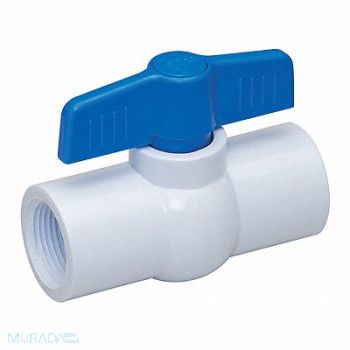 GRAINGER APPROVED PVC Ball Valve Inline FNPT 3/4, 4YLJ4